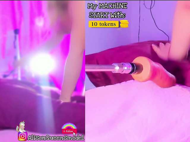 Photos alisonqueens Hey guys! Let's play! ✯ my fuck machine start with 10 tk , my favorite number: 111. ♥♥ #blowjob #fuckmachine #squirt #latina #anal